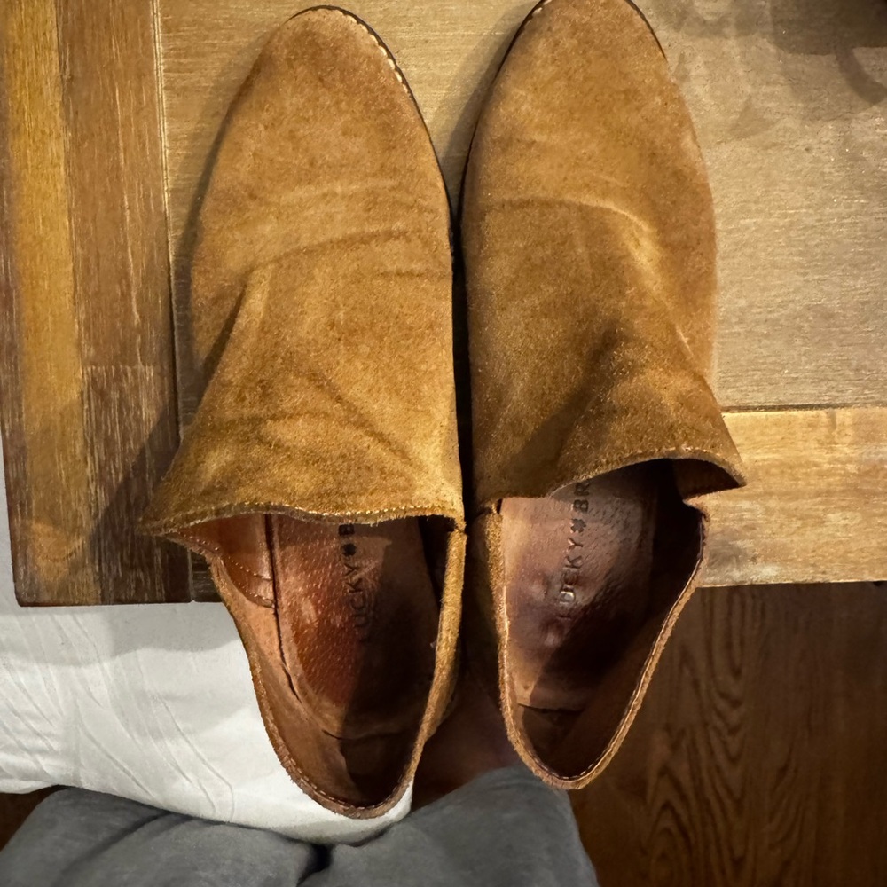 Lucky Brand Brown Suede Ankle Booties - Picture 3 of 5